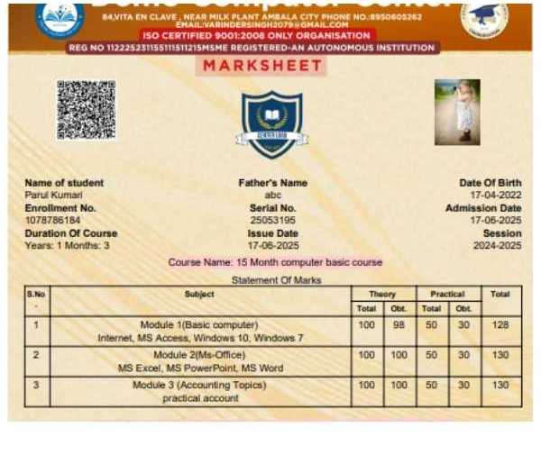 VERIFIED CERTIFICATE 